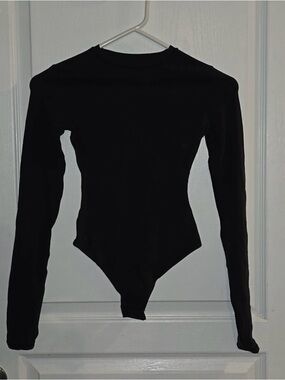 SKIMS Onyx Long Sleeve Crew Bodysuit